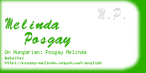 melinda posgay business card